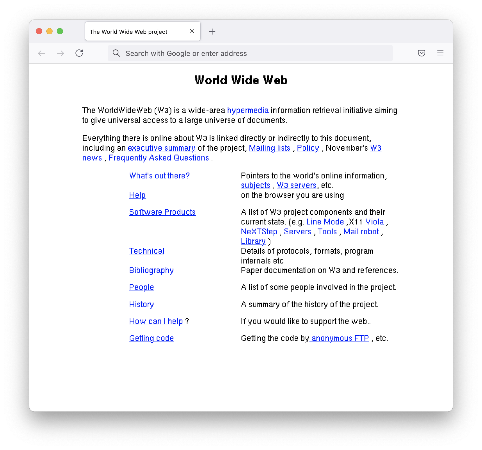 WorldWideWeb-style | CSS reproduction of the stylesheet in TimBL’s ...